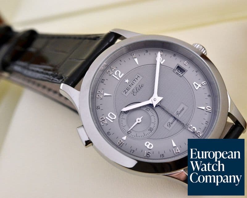 Image of Zenith Elite Dual Time SS Gray Dial