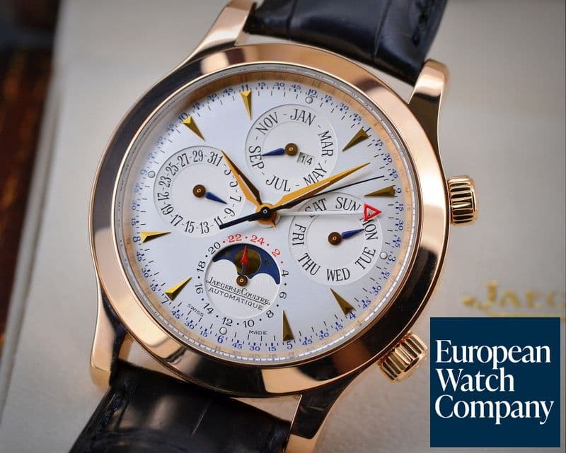 Image of Jaeger LeCoultre Master Grande Memovox Perpetual White Dial 18K Rose Gold