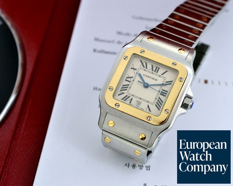 Image of Cartier Santos SS / 18K Yellow Gold Quartz 