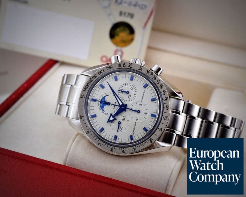 Image of Omega Speedmaster Professional Moon Phase White Dial SS / SS  