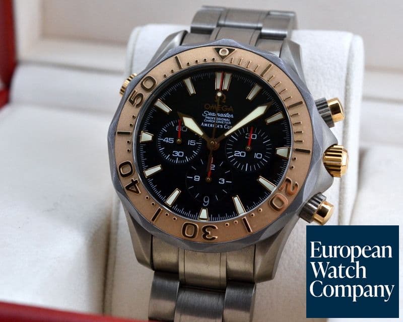 Image of Omega Americas Cup Chronograph Titanium / 18K Rose Gold