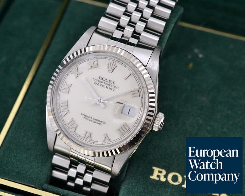 Image of Rolex Datejust Enamel Roman Dial SS Jubilee 