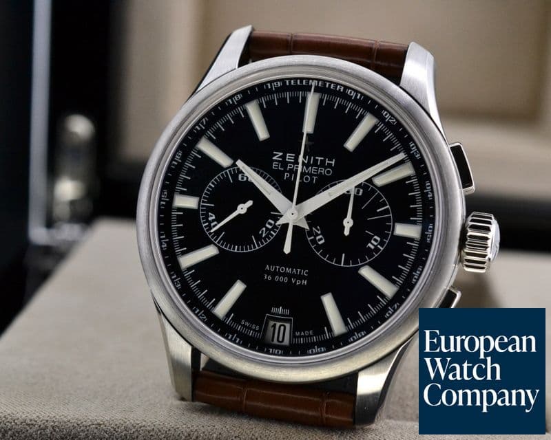 Image of Zenith Pilot Chronograph 
SS Black Dial UNWORN