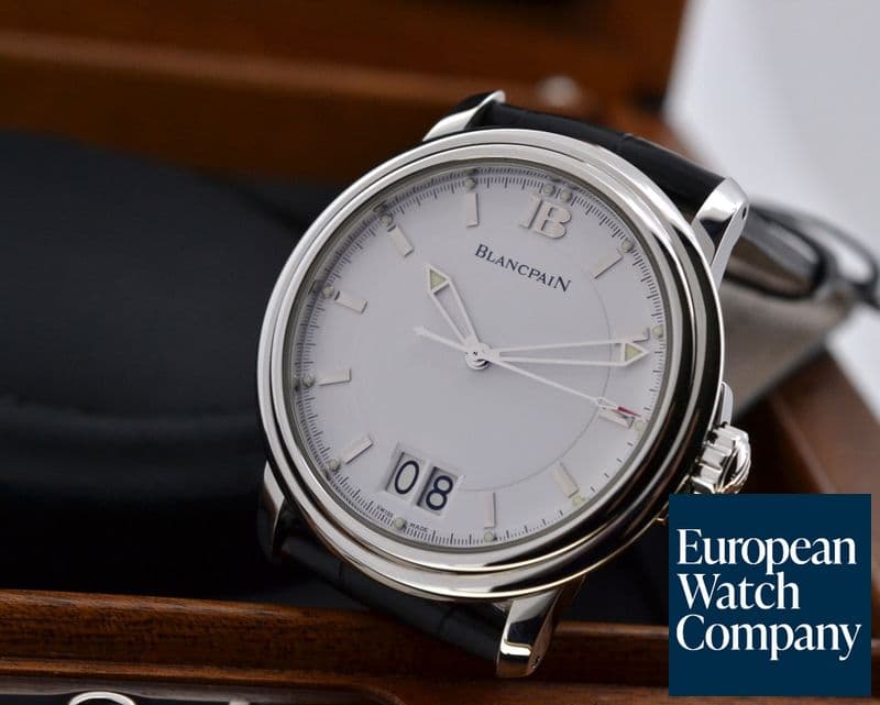 Image of Blancpain Leman Big Date SS White Dial 