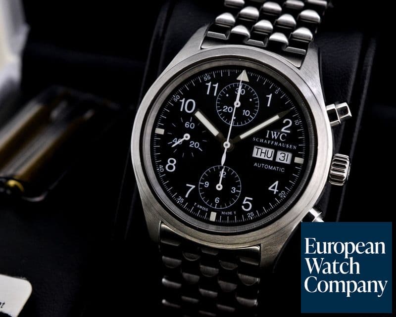Image of IWC Pilot Chronograph Black Dial SS / SS