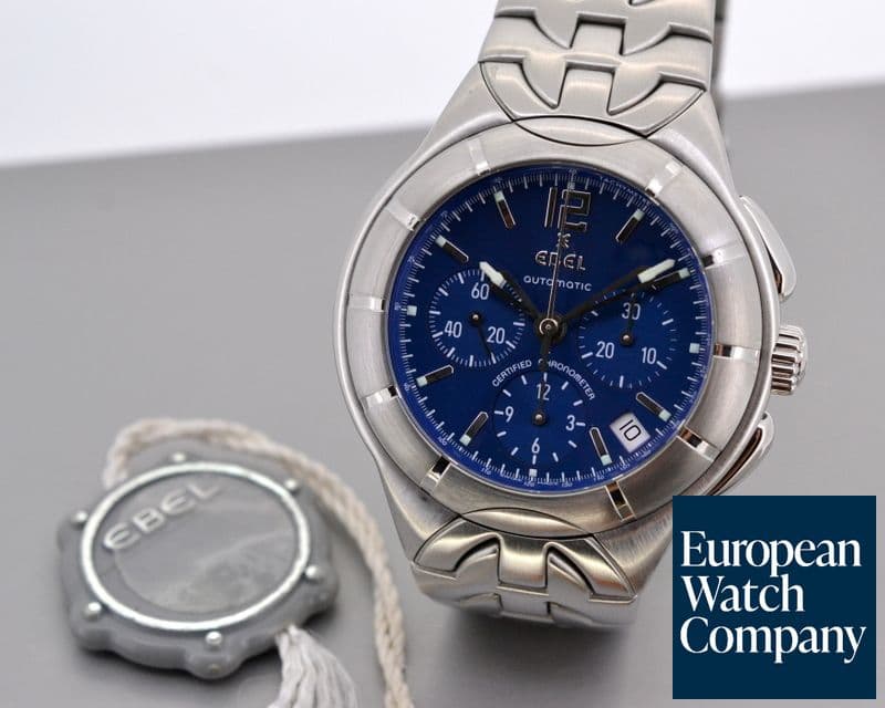 Image of Ebel Type E Chronograph SS Blue Dial 