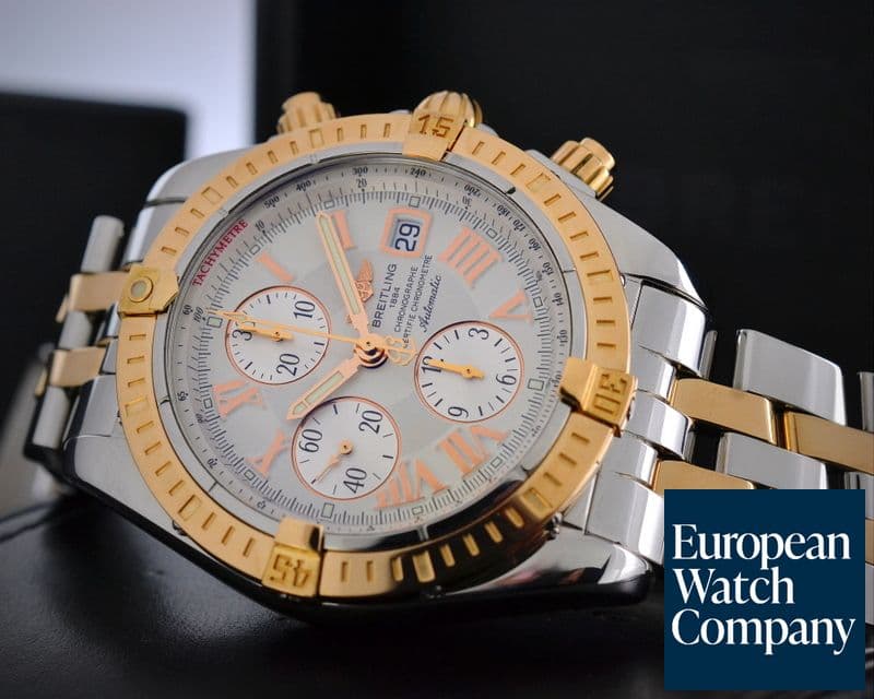 Image of Breitling Chronomat Evolution Silver Dial SS / 18K Rose Gold 