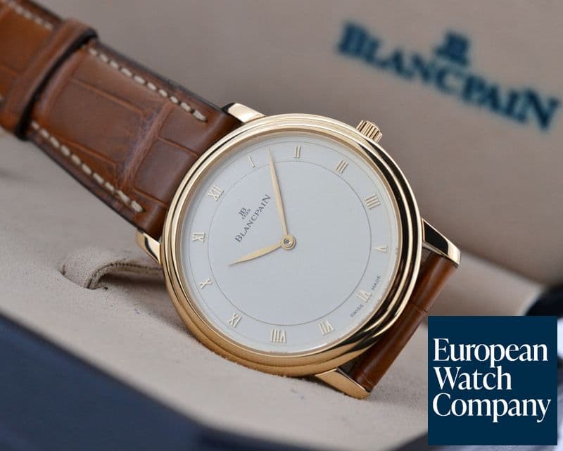 Image of Blancpain Villeret Ultra Slim "Off Center Caliber 71" 18K Rose Gold