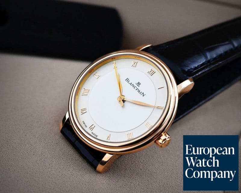 Image of Blancpain Lady Villeret Silver Dial 18K Rose Gold