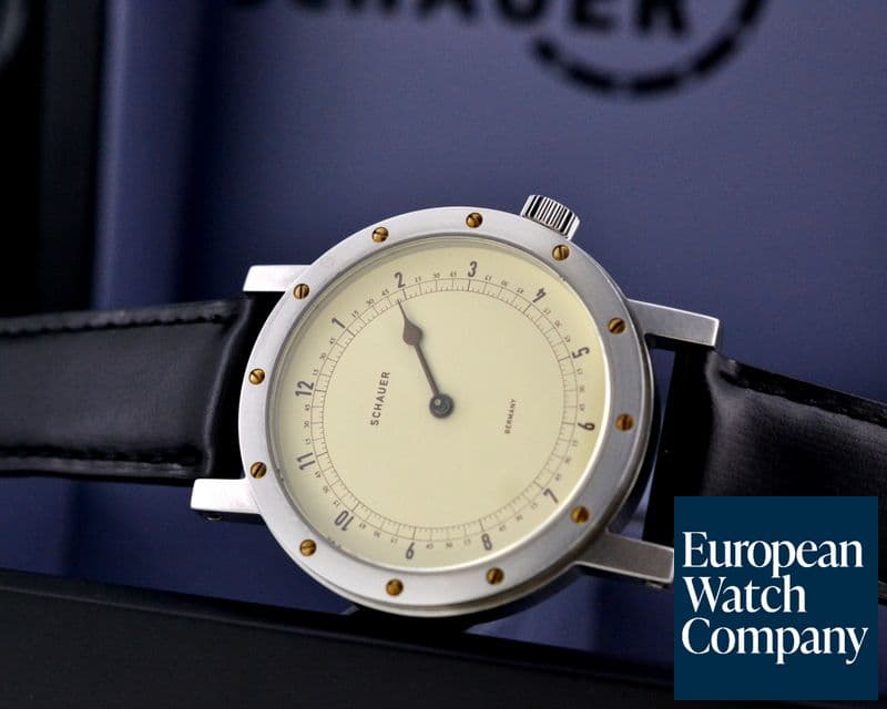 Image of Schauer Jorg Schauer Einzeiger "One Hand Watch" SS Cream Dial LIMITED
