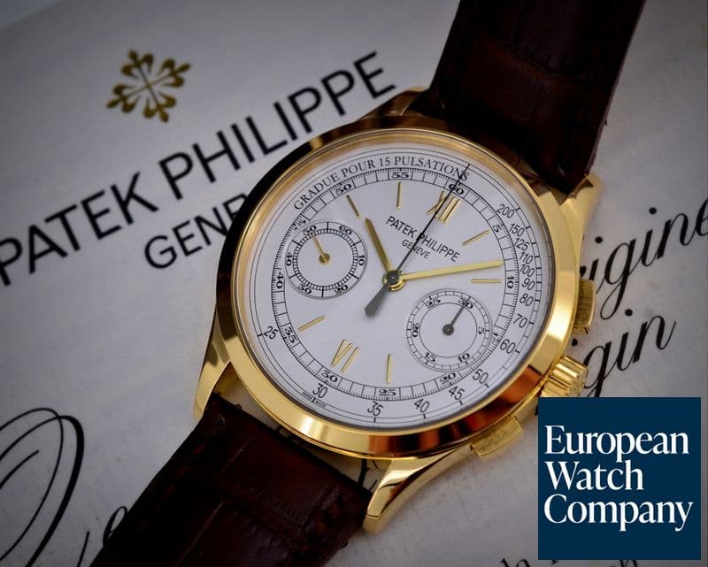 Image of Patek Philippe Chronograph 18K Yellow Gold / White Dial 