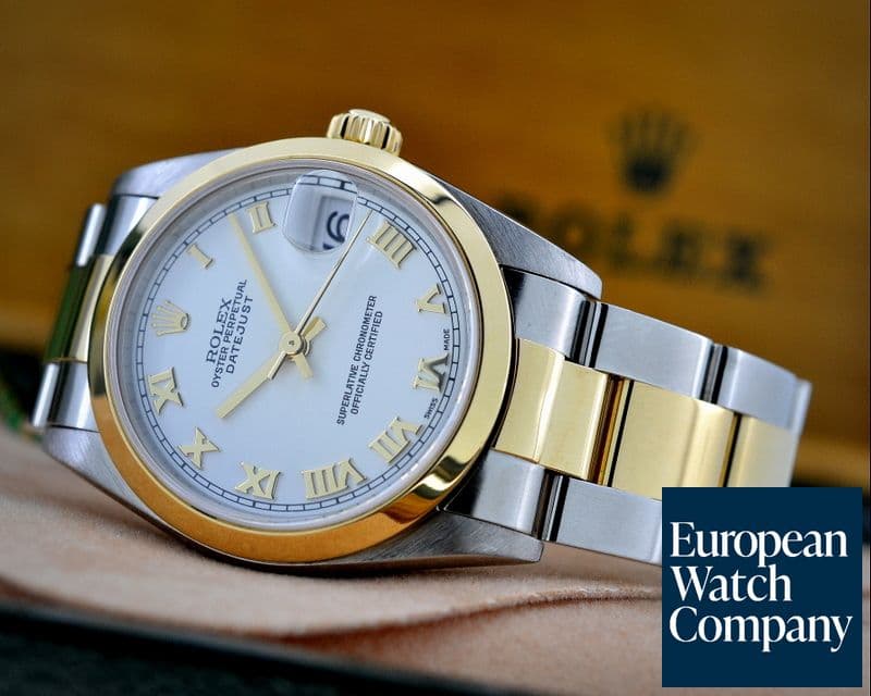 Image of Rolex Oyster Perpetual Midsize Datejust 18K / SS White Roman 