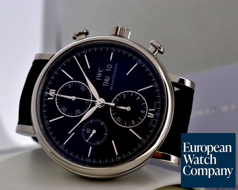 Image of IWC Portofino Chronograph SS Black Dial UNWORN
