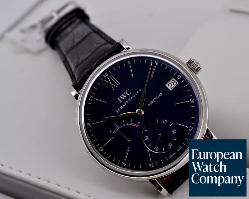 Image of IWC Portofino Hand Wound Eight Days SS Blue Dial UNWORN