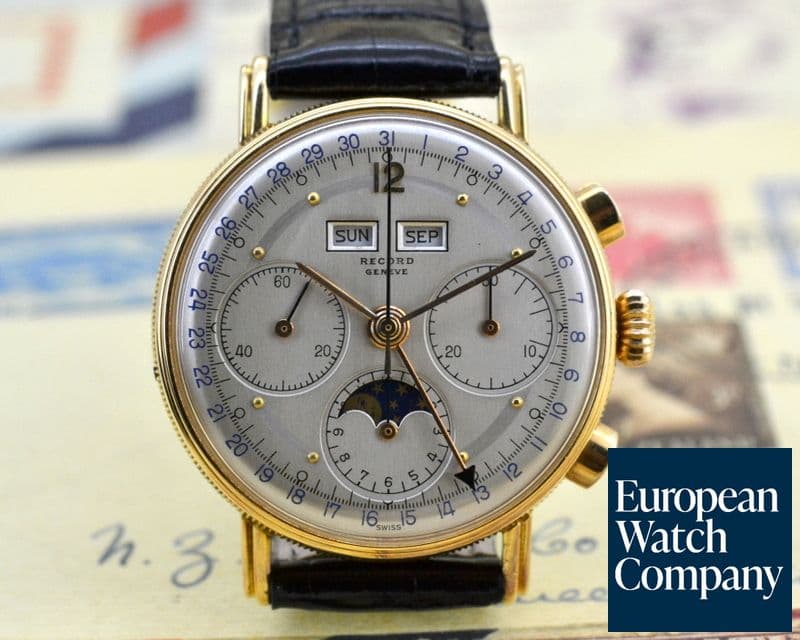 Image of Record Geneve Triple Date Moonphase 18K Rose Gold