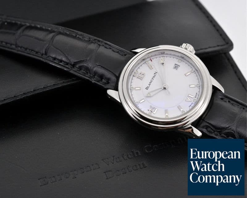Image of Blancpain Ladies Leman Ultra Slim SS White Dial Automatic