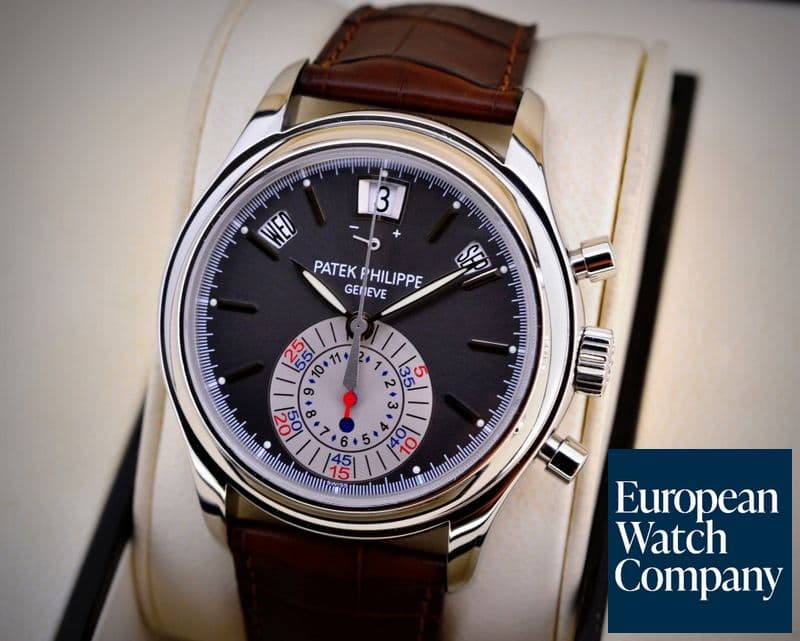 Image of Patek Philippe Annual Calendar Chronograph Platinum Grey Dial 
