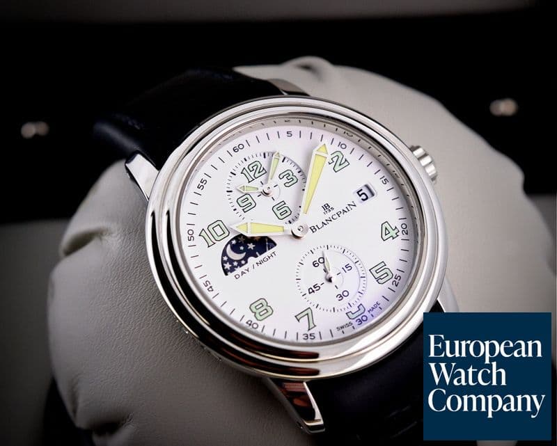 Image of Blancpain Double Time Zone White Dial Westime Limited SS / Rubber 