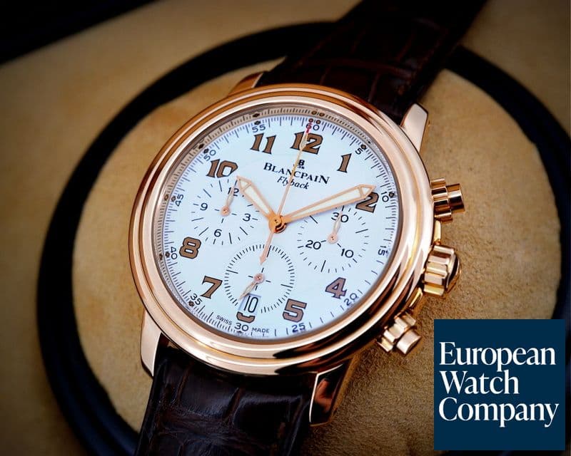 Image of Blancpain Flyback Chronograph White Dial 18K Rose Gold Limited 