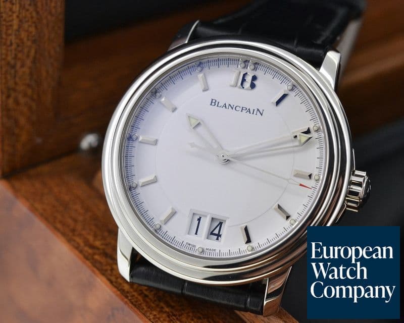 Image of Blancpain Leman Big Date SS White Dial 