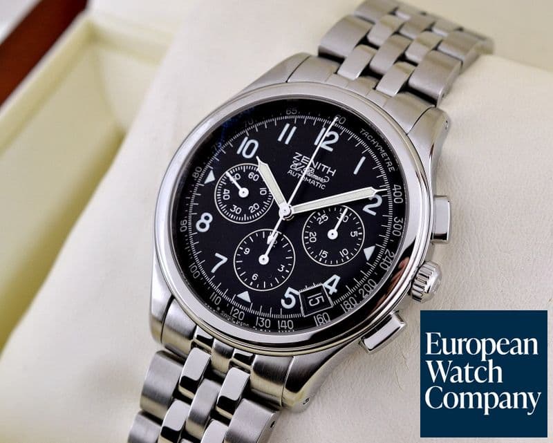 Image of Zenith Class El Primero Chronograph Black DIal SS / SS