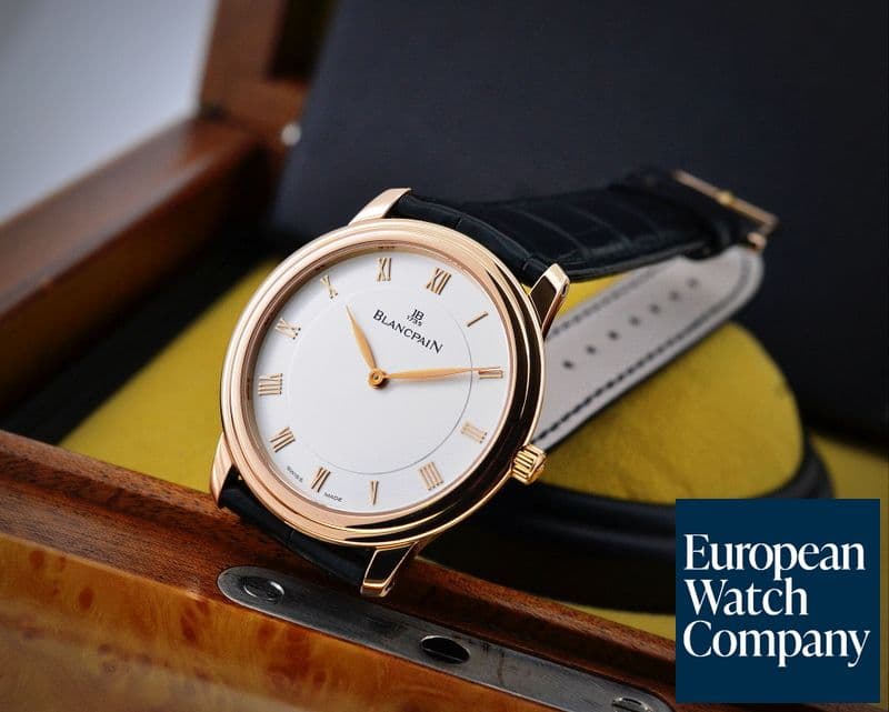 Image of Blancpain Villeret Jubilee Ultra Slim Date 18K Rose Gold Limited
