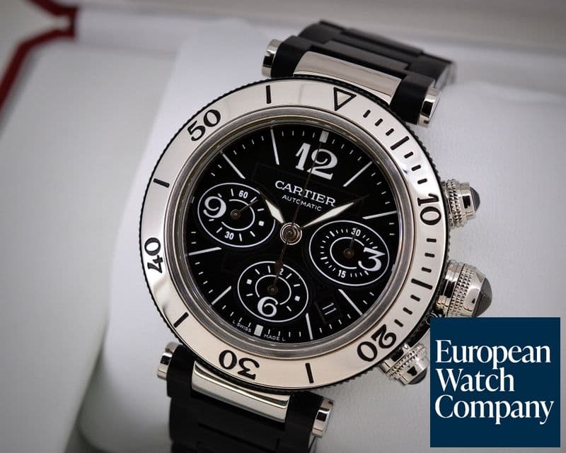 Image of Cartier Pasha Seatimer Chronograph Rubber / SS 