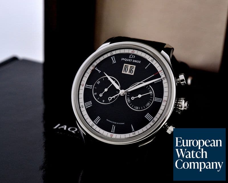 Image of Jaquet Droz Grande Date Chronograph SS Black Dial 