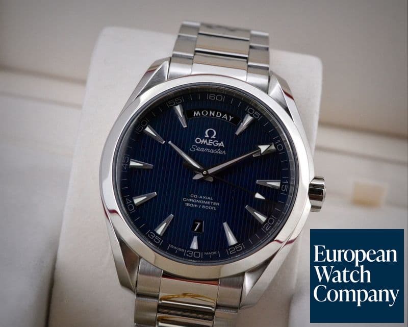 Image of Omega Aqua Terra Co-Axial Day Date Blue Dial SS / SS 