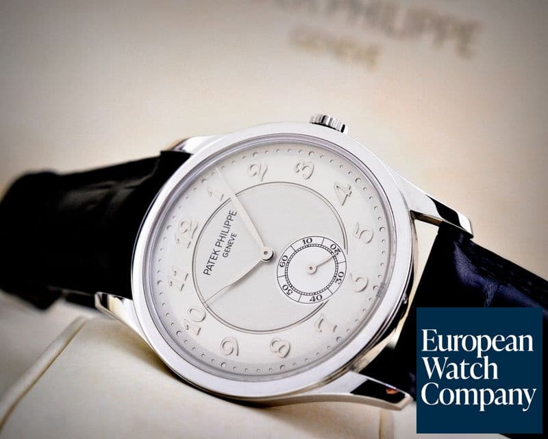Image of Patek Philippe Calatrava Platinum Silver Dial Arabic Numerals 