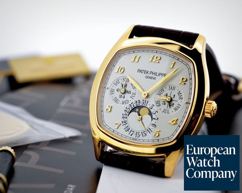 Image of Patek Philippe Perpetual Calendar 18K Yellow Gold Cushion Case