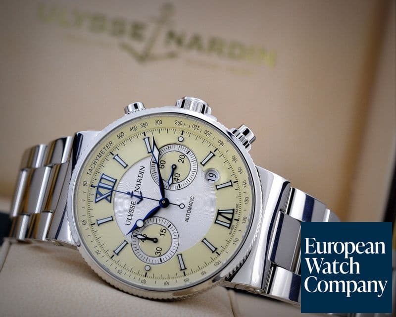 Image of Ulysse Nardin Maxi Marine Chronograph Ivory Dial SS / SS
