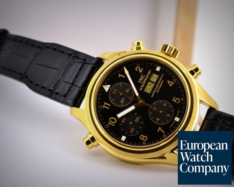 Image of IWC Pilot Double Chronograph 18K Yellow Gold