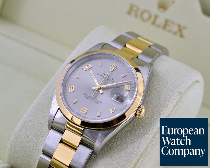 Image of Rolex Oyster Date Silver Arabic Dial 18K / SS 
