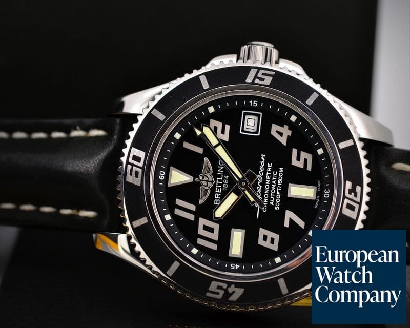 Image of Breitling Super Ocean Pro Black Dial / Leather
