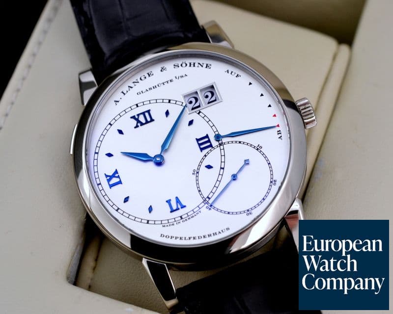 Image of A. Lange and Sohne Grand Lange 1 18K White Gold Silver Dial / Blue Hands Limited