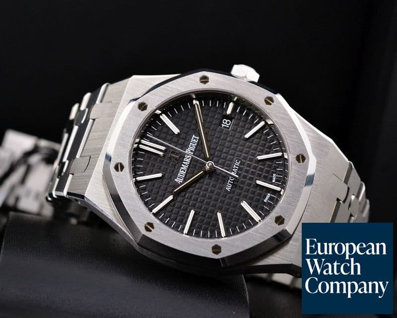 Image of Audemars Piguet Royal Oak Black Dial SS / SS UNWORN