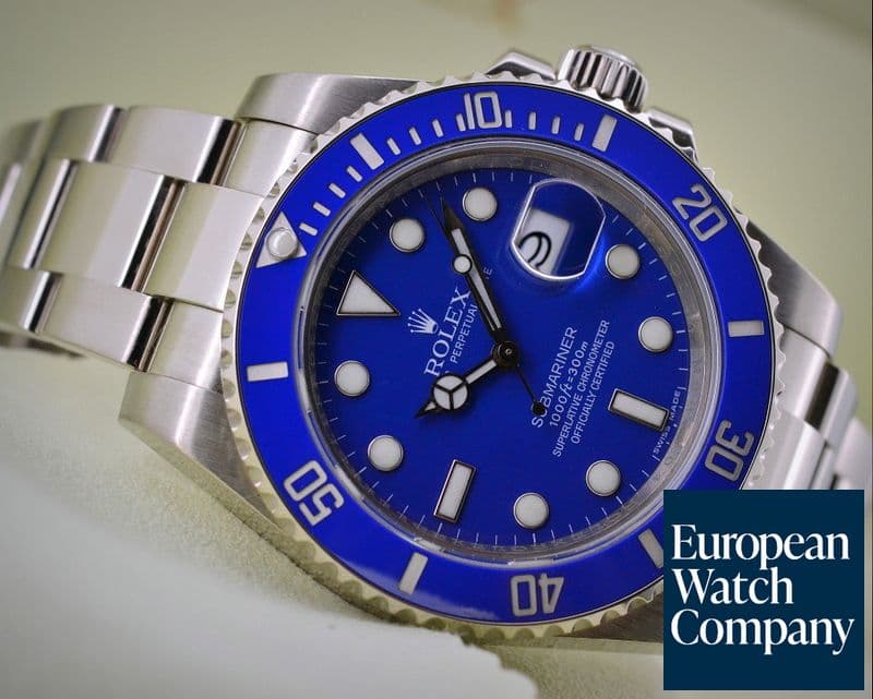 Image of Rolex Submariner 18K White Gold Blue Dial