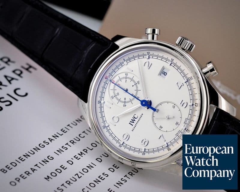 Image of IWC Portuguese Chronograph Classic SS / Silver Dial