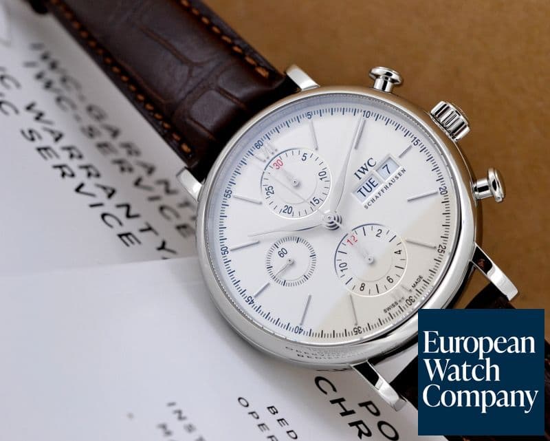 Image of IWC Portofino Chronograph SS Silver Dial 