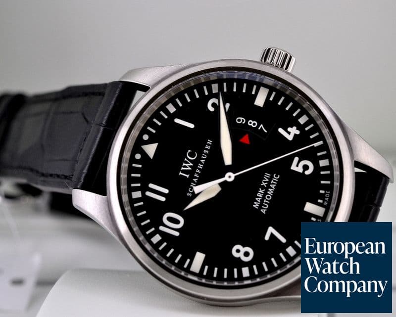 Image of IWC Mark XVII Black Dial SS / Alligator 