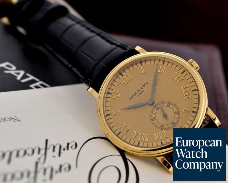 Image of Patek Philippe Calatrava Champagne Guilloche Dial 18K Yellow Gold