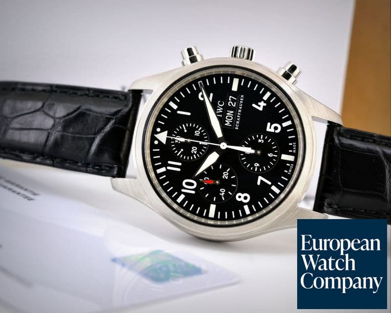 Image of IWC Pilot Chronograph SS / Alligator 