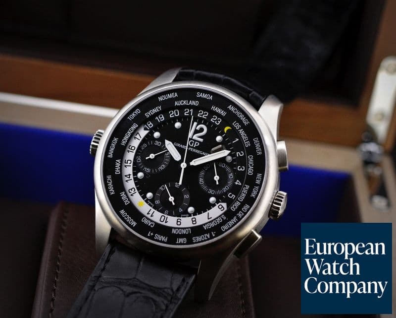 Image of Girard Perregaux World Time WW.TC Chronograph 
Black Dial SS