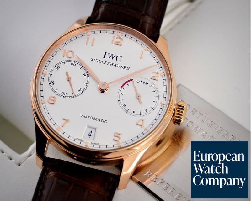 Image of IWC Portuguese 7 Day Automatic 18K Red Gold 