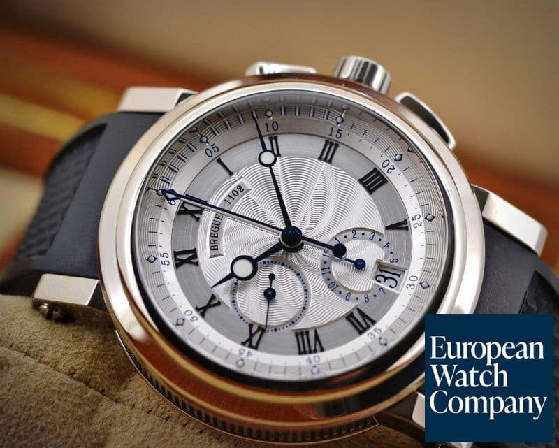 Image of Breguet Marine Chronograph 18K White Gold / Rubber