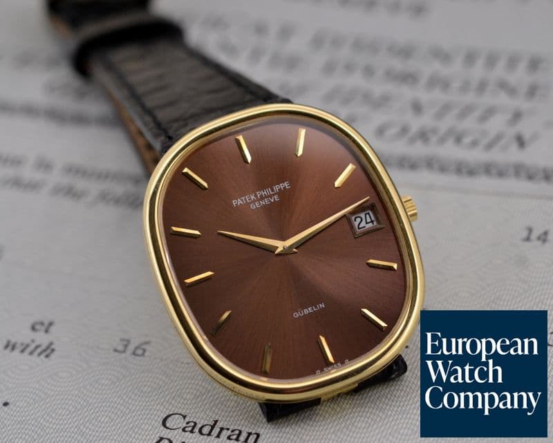 Image of Patek Philippe Golden Ellipse 18K Yellow Gold Brown GUBELIN Dial 