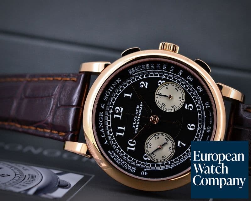 Image of A. Lange and Sohne 1815 Chronograph 18K Rose Gold Black Dial UNWORN
