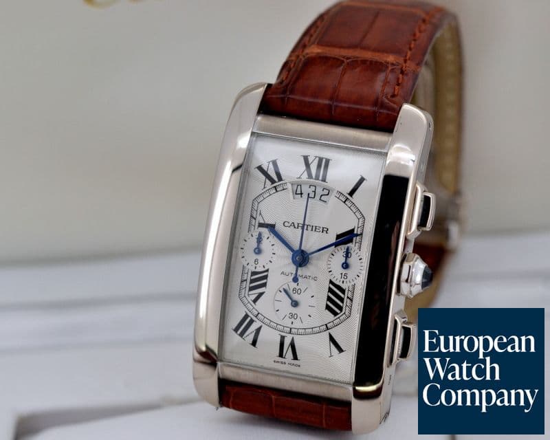 Image of Cartier Tank Americaine XL Chronograph 18K White Gold