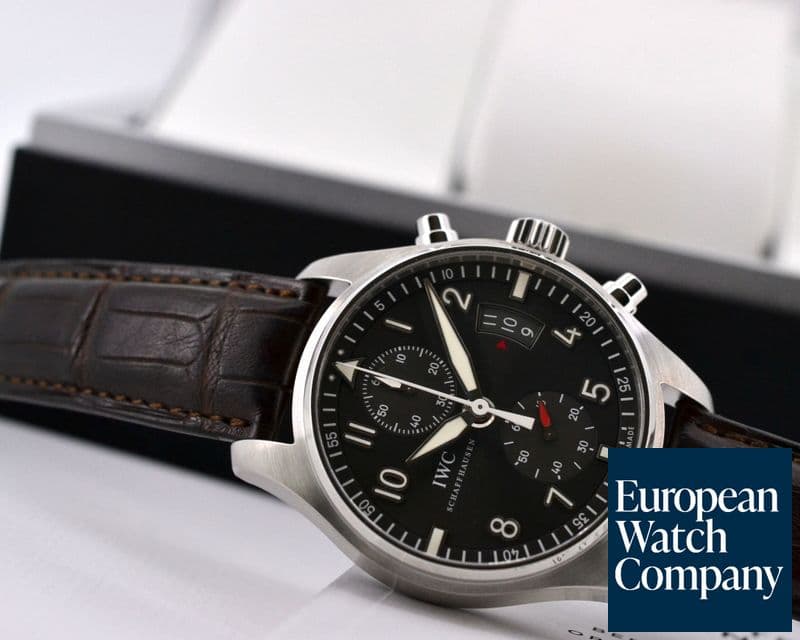 Image of IWC Pilot Spitfire Chronograph SS Grey Dial 